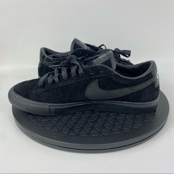 Nike Blazer Low Premium CDG Comme Gracons Black Suede 633699-009 Men's Size 6 - Picture 12 of 14